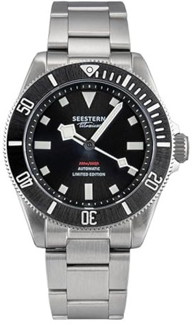Seestern S430 Automatik Titan Schwarz Diver Herrenuhr, Sport