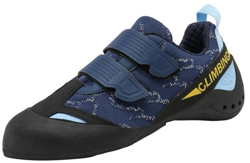 ZHENSI Zapatos De Escalada Hombres Mujeres Jóvenes Principiantes Profesional Escalada En Roca Zapatos De Entrenamiento,Azul,34 EU