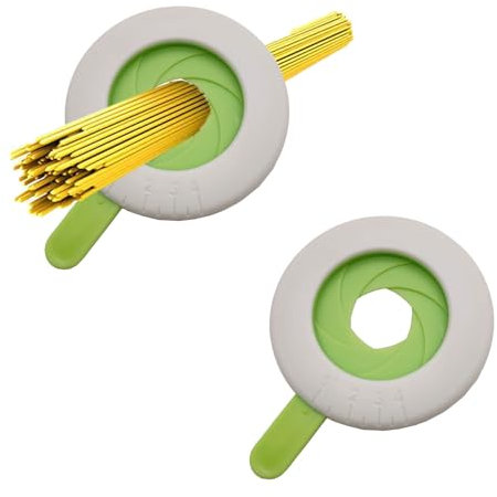 MIAO YUAN 2 PCS Spaghetti Measuring Tools, Pasta Measuring Device, Kitchen Cookware with 4 Adjustable Scales to Control the Amount of Noodles