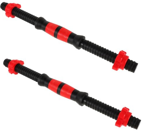 YARNOW 2 Stück 40cm Hantelstangen Mit Sternverschlüssen Stahl Hantelgriff Rändelnd Krafttraining Für Fitness Gym Übungen