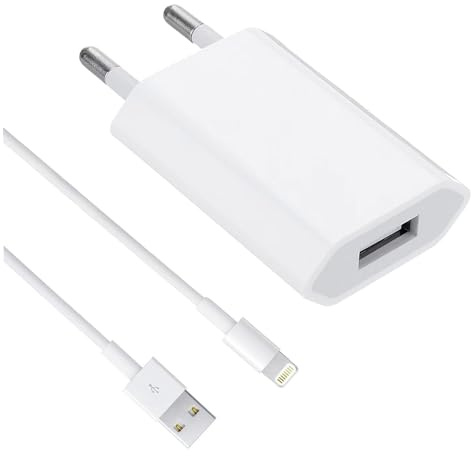 ZLONXUN USB Netzteil Ladegerät Kabel Kompatibel mit iPhone 7/6/12/11/XR/XS/8/SE/6S/7 Plus/6S Plus/6 Plus/5. -Kabel 1.5 Meter