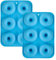 YXHZVON 2 Pezzi Stampo per Ciambelle, Stampi in Silicone Antiaderenti, Stampo per Donuts a 6 Cavità, Stampi Donuts Grandi, Adatto Per Torte, Muffin, Biscotti, Bagel (Blu)