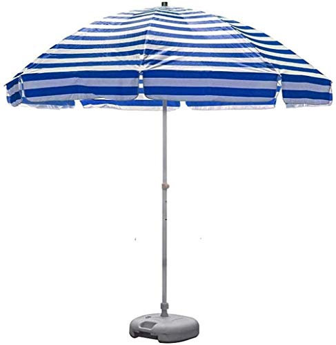 NOALED Sonnenschirme für den Garten, 2,6 m, gestreifter Strandschirm, UV 50+, tragbarer Sonnenschirm für die Terrasse oder den Garten, mit 8 stabil