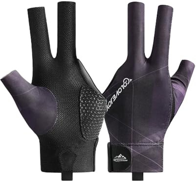 Wnddle Biljardhandske, snookerhandskar, Billiard Pool Cue Gloves, halkfria poolhandskar, justerbara poolhandskar, lämpliga för poolspel, snooker, cargospel.