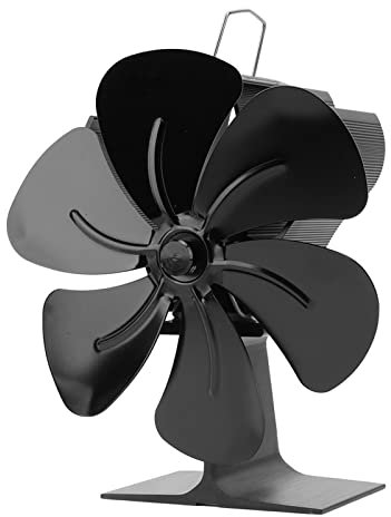 UEGFSIJRF Heat Powered Stove Fan 6 Blades Air Circulation Heat Resistant Stove Fan Self Generated Electricity Suitable Wood Fireplace User