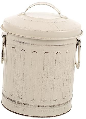 MOLUCKFU Ascheeimer Aus Metall Mit Deckel Geeignet Für Kamine Und Öfen Inklusive Griff Für Einfache Handhabung Vintage Stil Für Haus Und Garten
