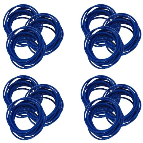 100PCS Elastic Hair Bands 2mm Thin, Seamless Ponytail Holders Set | Bobbles for fine thick curly locks, no damage pull, stretchy practical, daily sport, assorted colors, bulk quantity carry