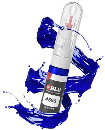 BLU Lackstift Auto kompatibel für Skoda 4590 BLAU DYNAMICBLAU | Auto Lack Reparatur 2in1 Ausbesserungslack Pinsel + Nadel