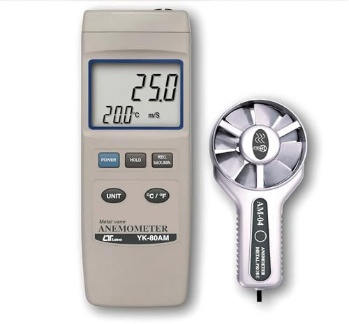 i-POOK metal vane ANEMOMETER YK-80AM Vane Anemometer Wind Speed Meter air velocity meter 0.4 to 35.0 m/s made in Taiwan
