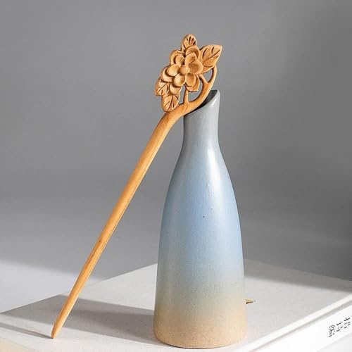 1 palillos de madera japoneses antiguos chinos hechos a mano, palillos de madera vintage, retro, tallados, horquillas, horquillas para el pelo, accesorios para el cabello