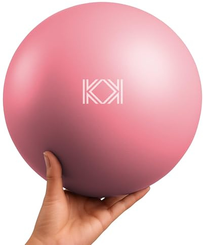 KK Pilates Ball – Enhance Your Core Workout, Improve Stability & Flexibility – Perfect for Pilates, Yoga & Rehabilitation- Includes Pump- Pink