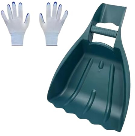 predolo Pala para Hojas, Rastrillo de Mano Ergonómico para Esparcir Mantillo, Recoger