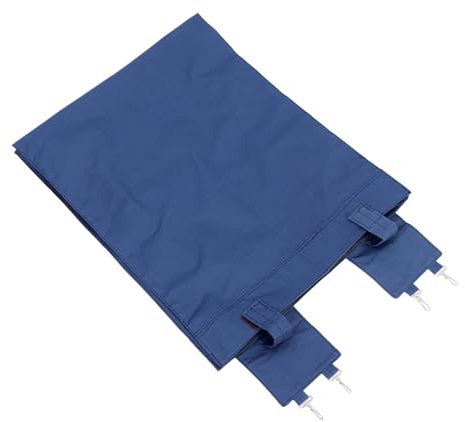 Hemobllo Bolsa de Almacenamiento para Paños de Limpieza 50x23x60 Cm, Resistente Tela Oxford Azul, con Hierro para Colgar en Carritos de Limpieza, Organizador para Hotel y Servicio Industrial