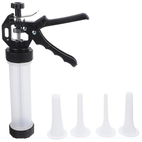 UKCOCO Poussoir à Saucisses Manuel Noir en Plastique 3 Tubes de Remplissage pour Hot Dogs et Saucisses, Silencieux et Gain de Place, la Cuisine Maison