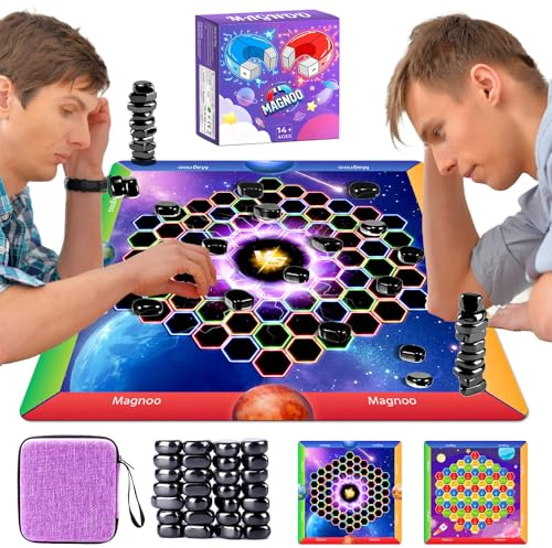 Strategisches Magnetspiel Schach – Magnetisches Schachbrett für Jugendliche & Erwachsene ab 14 + Jahren – Taktikspiel für Spielabende, Reisen & Turniertraining