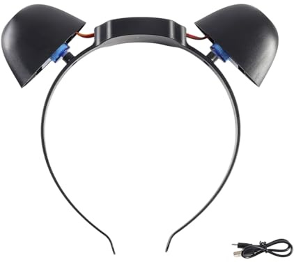 Btgghytr Bandeau interactif en peluche avec oreilles d'animal et mouvement oscillant automatique pour cosplay et fête