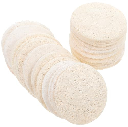 Alipis Gesichtspeeling Pads mit Vielseitiger Anwendung 36 Stück aus Natürlichem Luffa und Sanftem Peeling für Gesicht und Haut unter Dusche