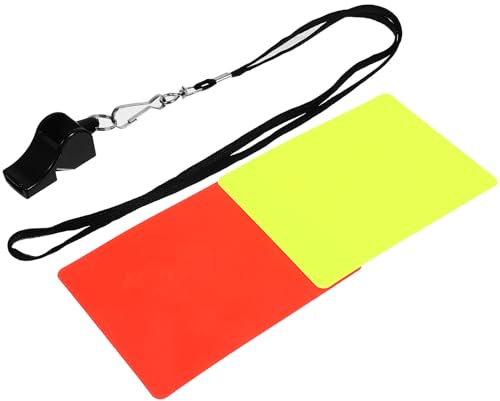 CIYODO Set Arbitro Calcio Carte Rosse e Gialle Tascabili e Fischietto Professionale per Allenamento e Partite Sportive