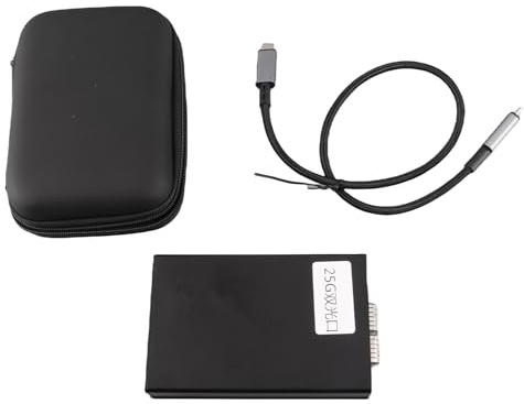 Scheda di rete portatile 25G Scheda di rete USB4 Interfaccia ottica SFP Plug and Play ad alta velocità in lega di alluminio per sistemi OS X (Doppia porta)