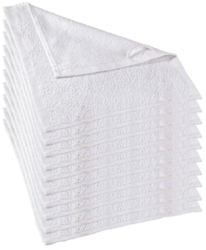 Clinotest 10er Seiftücher-Set 30x30 cm – 100% Baumwolle, Premium-Qualität, 450 g/m² – Weich, Saugstark, Schnelltrocknend, Langlebig, Waschbar bis 95°C – Ideal für Bad, Spa & Hotels, Weiß