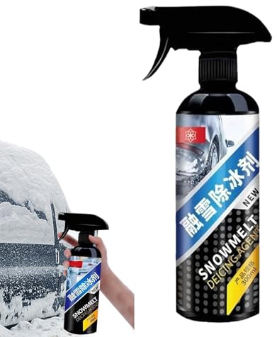 DAWCBVJQ Spray Antihielo para Ventanas De Coche, Protección para es 300ml, Spray Derretidor De Hielo para Parabrisas, para Espejo Retrovisor Lateral Sedán Monovolumen Autocaravana