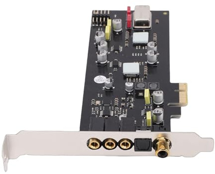 Plyisty Prise en Charge de la Carte Son PCIE pour SSS1700 Carte Son Interne HiFi Numérique Coaxiale à Fibre Optique 100 DB ADC intégré et Convertisseur Numérique-analogique