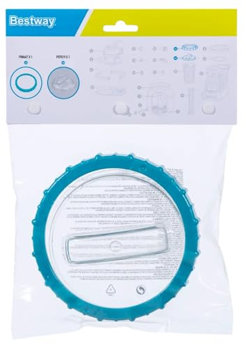 Bestway 19215 | Coperchio con Ghiera Pre-Filtro per Pompa Filtrante a Sabbia da 3785 L/h a 8327 L/h, Set di Ricambio Tappo a Vite (P08667 + P07019)