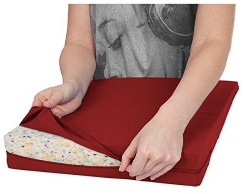 Sport-Tec Bezug aus Baumwolle für Sitzkissen Orthopädisch Sitzkeil Keilkissen, 38x38 cm