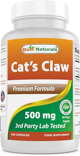 Best Naturals Cat's Claw Capsule, 500 mg, 240 Count