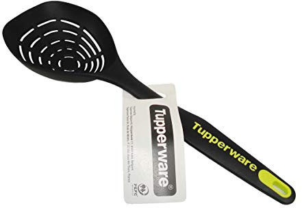 Tupperware Schaumlöffel, Griffbereit, Schwarz, Metall, 1-2 mm, Dishwasher Safe