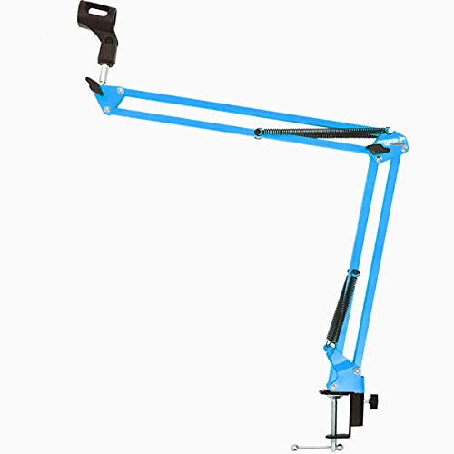 keepdrum NB35 BL Blau Tisch-Mikrofonarm Gelenkarm Mikrofon-Stativ