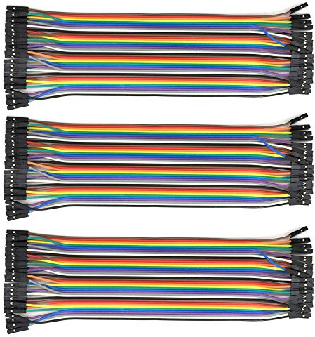 AptoFun 3 pcs female-female jumper cables/Breadboard Jumper Wires for Arduino and Raspberry pi 2/3 etc.