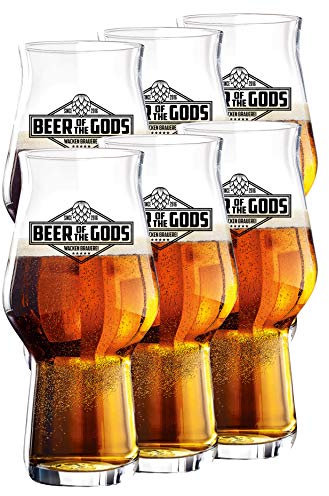 Wacken Brauerei - Vaso de cerveza Craftmaster One - Beer of the Gods - Para cerveza artesanal - 6 Vasos