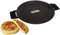 KLAUS - Plat Rond 32 Cm Pour Cuisiner Comme Sur De La Pierre Avec Manique En Silicone Tous Feux Dont Induction Passe Au Four
