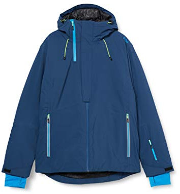 CMP Herren Zweifarbige Skijacke mit Kapuze, Blue Ink, 54