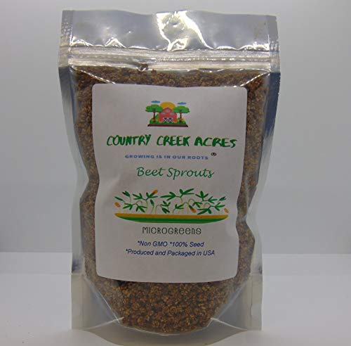 Beet Seed, Beets Sprouting Seeds, Microgreen, Sprouting, 12 OZ, Non GMO - Country Creek Acres Brand - High Sprout Germination- Juicing, Gardening, Hydroponics, Growing Salad Sprouts