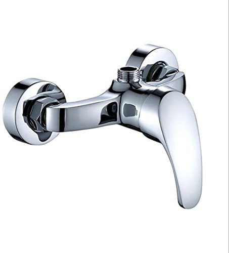 AFUDER Chrom polierte Wand Badarmatur Mischbatterie Badewanne Ventil Duscharmaturen Einhand kaltes und heißes Wasser