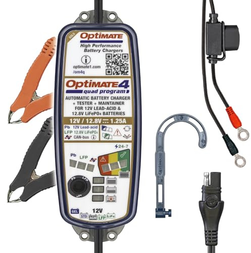 OptiMate 4 Quad Program Lead Acid and Lithium Battery Charger