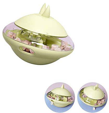 Petsoigné Tumbler Comida para perros, juguete para perros, dispensador de comida, juguete de inteligencia para perros y gatos (verde)