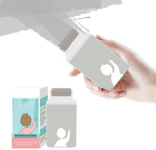 Wandreparaturpaste Roller Kleiner Rollpinsel Wand Latex Farbe Leistungsstarke Wandreparaturpaste mit Roller DIY Wandfarbe Reparatur Wandpaste Tragbare Wandmalrollenpinsel für Wandreparaturen (Grau)