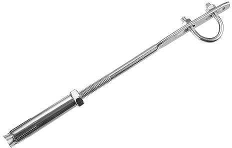 sourcing map U-Bolt Pipe Clamp with Expansion Screw, Fit 3/4(20mm) Pipe Supports, 250mm Long Adjustable Pipe Bracket for Gas Pipeline