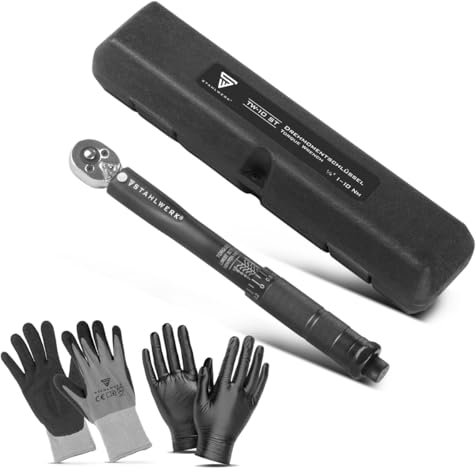 STAHLWERK Chiave dinamometrica TW-10 ST 1-10 Nm 1/4 di pollice a cricchetto reversibile | chiave a cricchetto | cricchetto con scala micrometrica