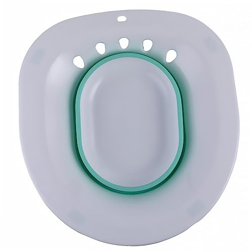 Bassine de Bain de Siège Pliante pour Soins Intimes, Pp Tpr Blanc | Femmes Enceintes et Adultes, Design Pliable, Usage Quotidien D’hygiène, Aide au Confort des Hanches