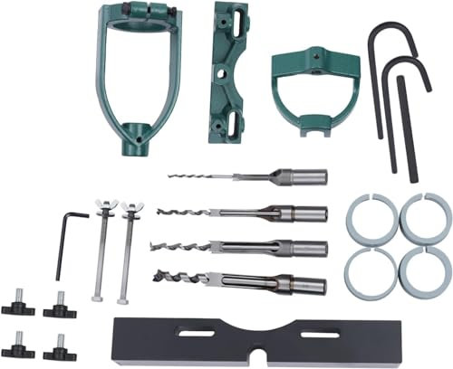 Mortising Machine, Chisel Mortising Mortise Locator Set for Drill Press and Woodworking Mortise, Tenon Tools Mortising Bench Drill Locator Attachment