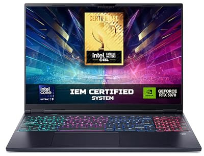 Acer Predator Helios Neo 16S AI | Notebook Gaming | 16 OLED 240 Hz | Intel Core Ultra 9 275HX | NVIDIA RTX 5070 Ti | 32 GB DDR5 | 2 TB SSD | Windows 11 Home | Tastiera Italiana QWERTY