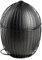 APS 30480 - Cestino per uova OVO, in metallo nero, per mantenere al caldo, per circa 35 uova, mantiene il contenuto caldo grazie all'EPP e alla fodera in cotone, diametro 23 cm, altezza 31 cm, nero