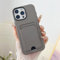 HUUMAGIC 2in1 Card Holder Slot Wallet Photo Case for Iphone 16 15 14 Plus 13 12 11 Pro Max Matte Clear Cover(for iPhone 14 Pro/Gray)