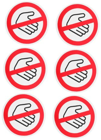 ZUNOXAZ 6pcs Étiquettes Autocollantes D'avertissement « Ne Pas Toucher » en Vinyle Auto-adhésif pour Sécurité des Machines et Jouets, Application Facile pour Usine et Domicile
