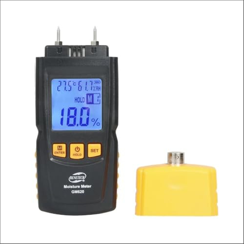 Misuratore Umidità, Misuratore di umidità del legno Misuratore di umidità digitale Misuratore di umidità del legno portatile Handhe 2~70% Igrometro elettrico for la lavorazione del legno