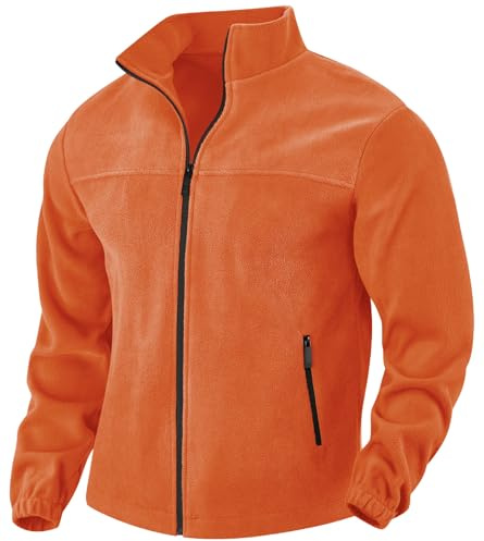 PADOLA Fleecejacke Herren Stehkragen Jacke Winter Warm Zip Up Hoodie mit Reißverschlusstaschen Einfarbiger Pullover Sweatjacke Übergangsjacke Fleecepullover Outdoor Fleecejacken